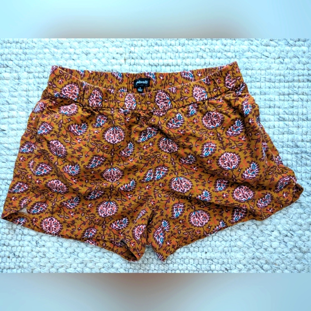 Madewell paisley pull-on shorts